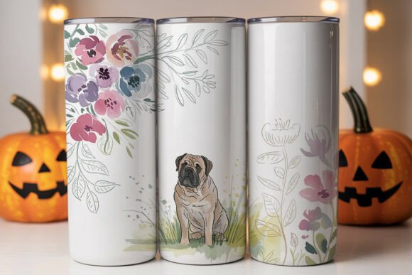 Bullmastiff Floral Dog Tumbler Wrap Review for Embroidery & Craft