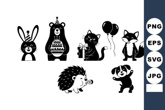 Cute Black and White Party Animals: Embroidery Review