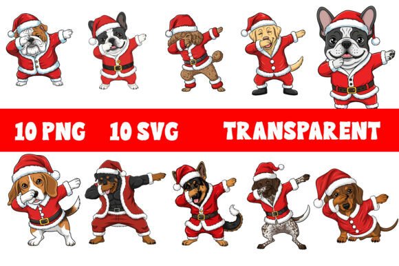 Dabbing Santa Dogs SVG PNG Bundle Review