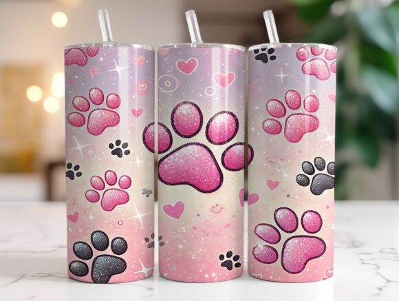 Dog Paw Print 20oz Tumbler Wrap Design Review