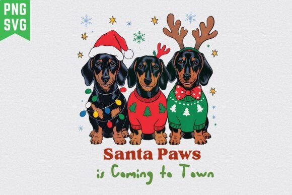 Funny Christmas Dog Lovers Santa Paws Review