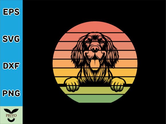 Gordon Setter Dog Peeking Sunset Vintage: An Embroidery Designer’s Honest Take