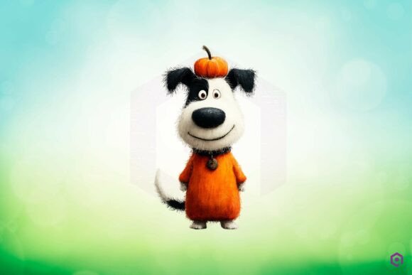 Quirky Halloween Dog Clipart 30