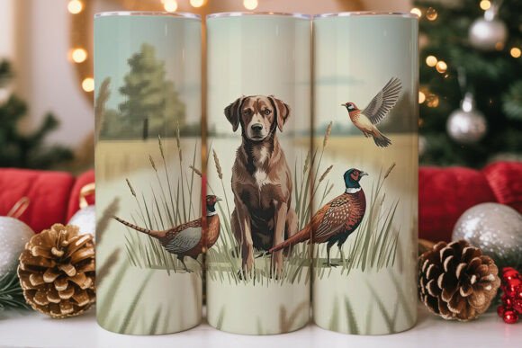 Vintage Hunting Dog Scene Tumbler: A Designer's Review